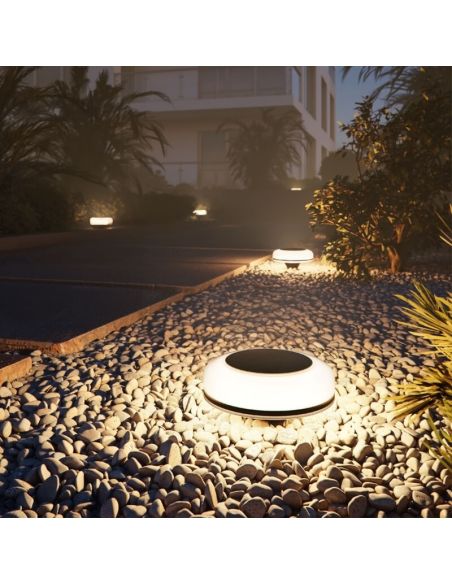 Lampe solaire d'extérieur sur piquet 1 W 2700 K IP54 | Capteur crépusculaire inclus | Twist