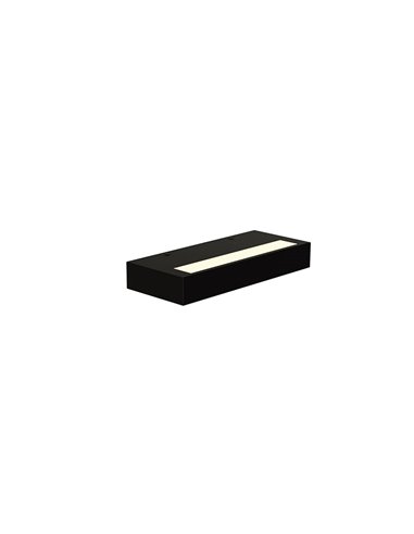 Aplique LED de pared rectangular luz arriba y abajo CONIL, negro, 20W 1620Lm, CCT Dimmable, 24cm