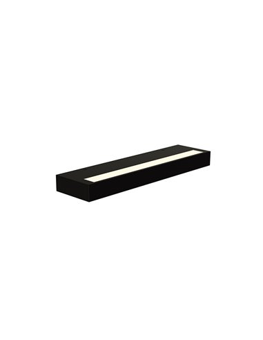 Aplique LED de pared rectangular luz arriba y abajo CONIL, negro, 30W 2480Lm, CCT Dimmable, 39cm