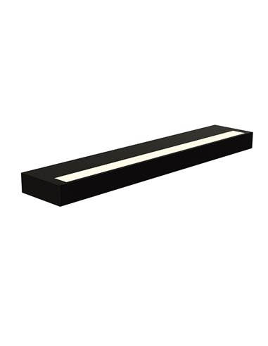 Aplique LED de pared rectangular con luz hacia arriba CONIL, negro, 40W 2480Lm, CCT Dimmable, 52cm