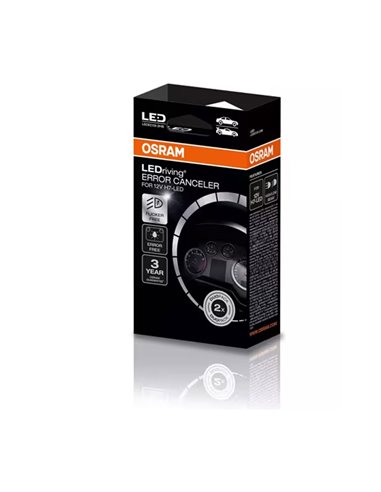 Elimina fallos de bombillas H7 LEDriving Error canceler LEDEC02-2HB, adaptador Canbus, pack 2