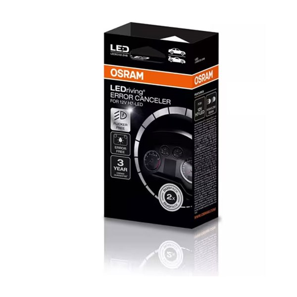 Elimina fallos de bombillas H7 LEDriving Error canceler LEDEC02-2HB, adaptador Canbus, pack 2