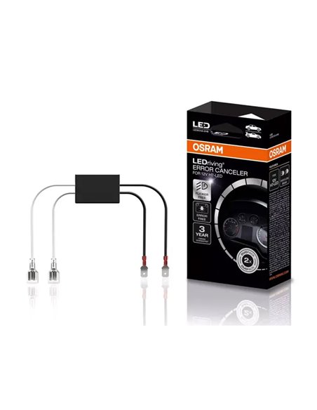 Elimina falhas de lâmpadas H7 Cancelador de erros LEDriving LEDEC02-2HB, adaptador Canbus, pacote com 2