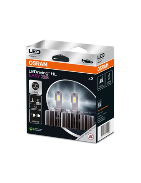 Lâmpadas de conversão de xenônio para LED LEDriving HL EASY XEN D5S, 180% mais brilhantes, 12 V, 66540DWESY-2HB, pacote com 2