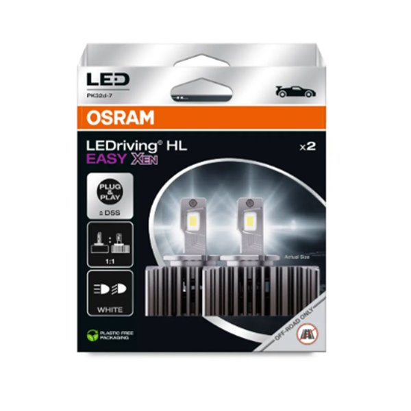 Lâmpadas de conversão de xenônio para LED LEDriving HL EASY XEN D5S, 180% mais brilhantes, 12 V, 66540DWESY-2HB, pacote com 2