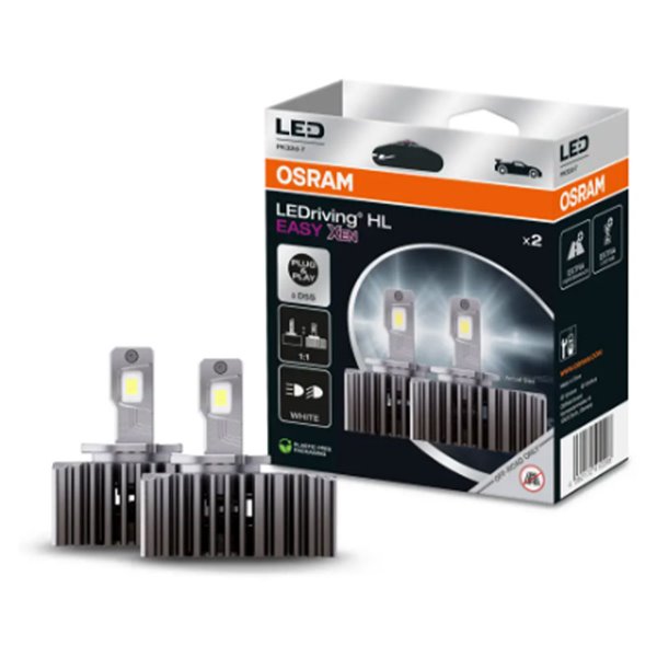 Lâmpadas de conversão de xenônio para LED LEDriving HL EASY XEN D5S, 180% mais brilhantes, 12 V, 66540DWESY-2HB, pacote com 2