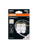 Pack de 2 ampoules clignotantes LED compatibles avec le WY21W LEDriving® SL WX3x16d, Ambre, 1,3W, 7504DYP-2BL