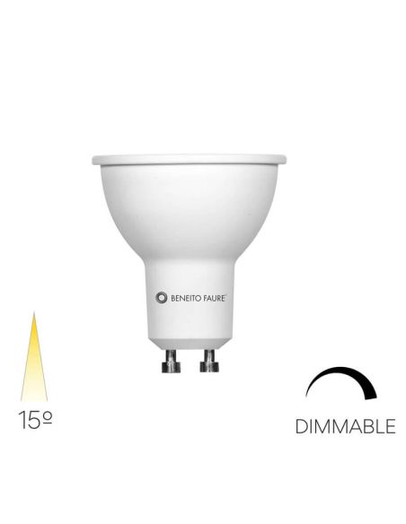 Bombilla LED Narrow Dimmable GU10 7 W GU10 – Haz ultrafoco 15º – 2700K o 3000K