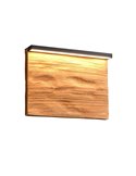 Aplique de pared LED KALEA pequeño 20cm madera natural 7,5W 800lm 3000K IP20