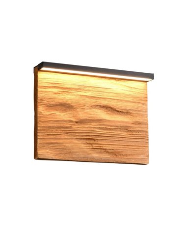 Aplique de pared LED KALEA pequeño 20cm madera natural 7,5W 800lm 3000K IP20