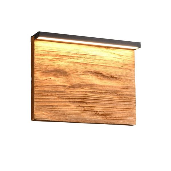 Aplique de pared LED KALEA pequeño 20cm madera natural 7,5W 800lm 3000K IP20