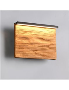 Aplique de pared LED KALEA pequeño 20cm madera natural 7,5W 800lm 3000K IP20 2