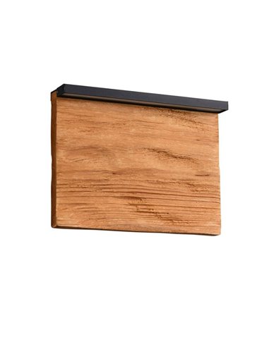 Aplique de pared LED KALEA pequeño 20cm madera natural 7,5W 800lm 3000K IP20
