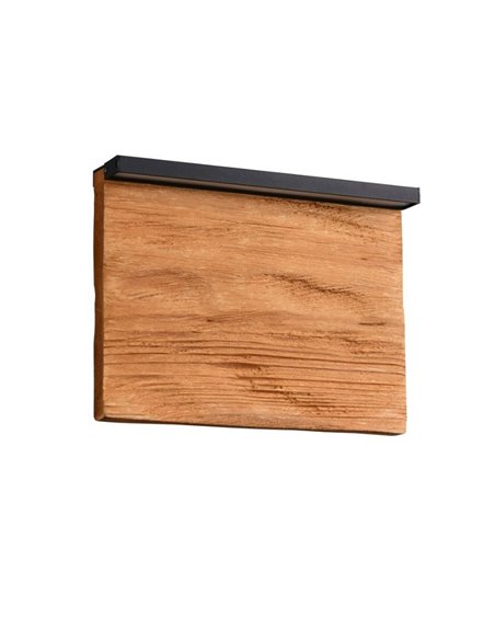 Petite applique LED KALEA, 20 cm, bois naturel, 7,5 W, 800 lm, 3 000 K, IP20