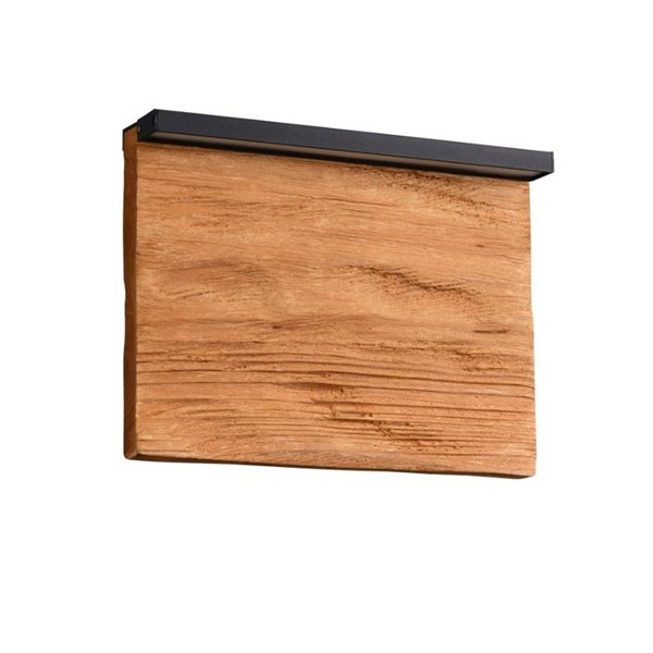 Aplique de pared LED KALEA pequeño 20cm madera natural 7,5W 800lm 3000K IP20