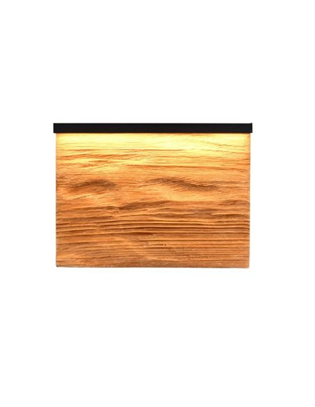 Aplique de pared LED KALEA pequeño 20cm madera natural 7,5W 800lm 3000K IP20