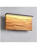 Aplique de pared LED KALEA grande 30cm madera natural 13W 1450lm 3000K IP20