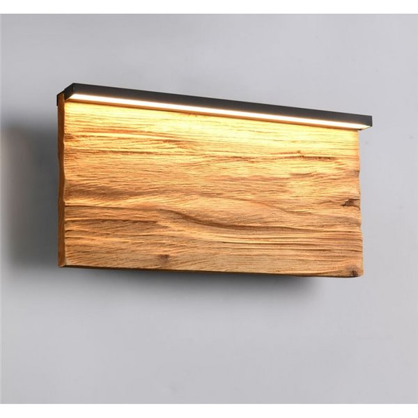 Aplique de pared LED KALEA grande 30cm madera natural 13W 1450lm 3000K IP20