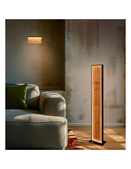 Aplique de pared LED KALEA grande 30cm madera natural 13W 1450lm 3000K IP20
