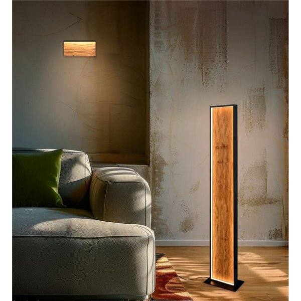 Aplique de pared LED KALEA grande 30cm madera natural 13W 1450lm 3000K IP20
