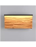 Aplique de pared LED KALEA grande 30cm madera natural 13W 1450lm 3000K IP20