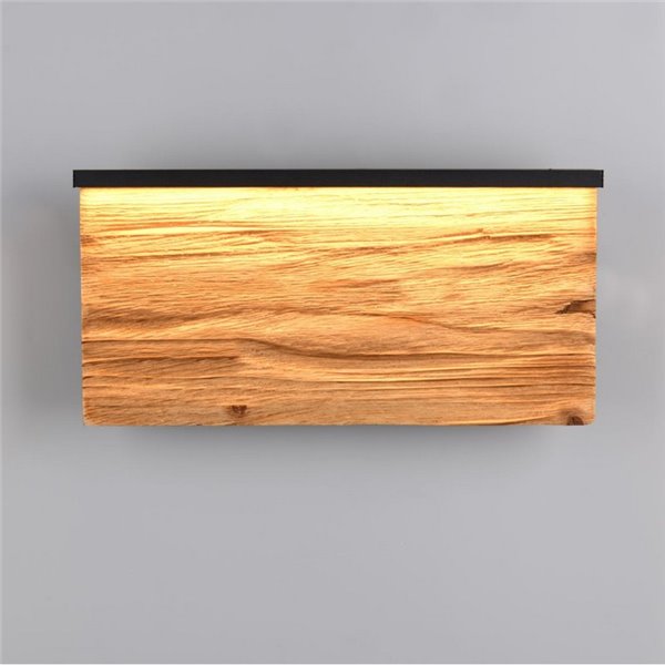 Aplique de pared LED KALEA grande 30cm madera natural 13W 1450lm 3000K IP20