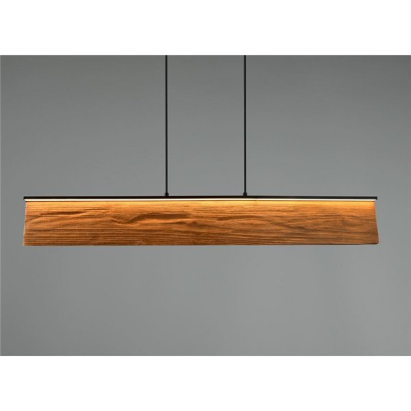 Luminária de teto linear KALEA, madeira natural, 39W, 4800lm, 3000K, IP20