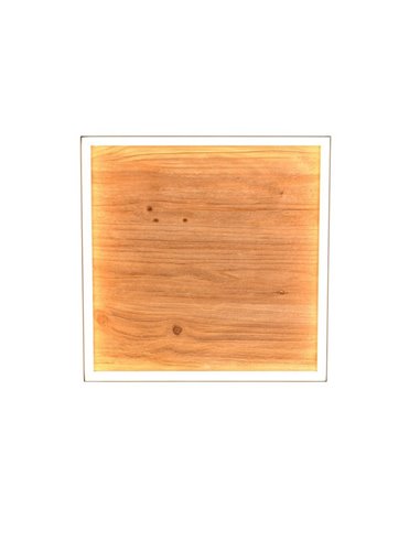Plafón de techo LED cuadrado 45x45cm KALEA madera natural 41W 4800lm 3000K IP20