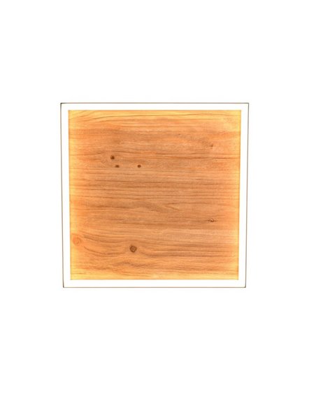 Plafón de techo LED cuadrado 45x45cm KALEA madera natural 41W 4800lm 3000K IP20