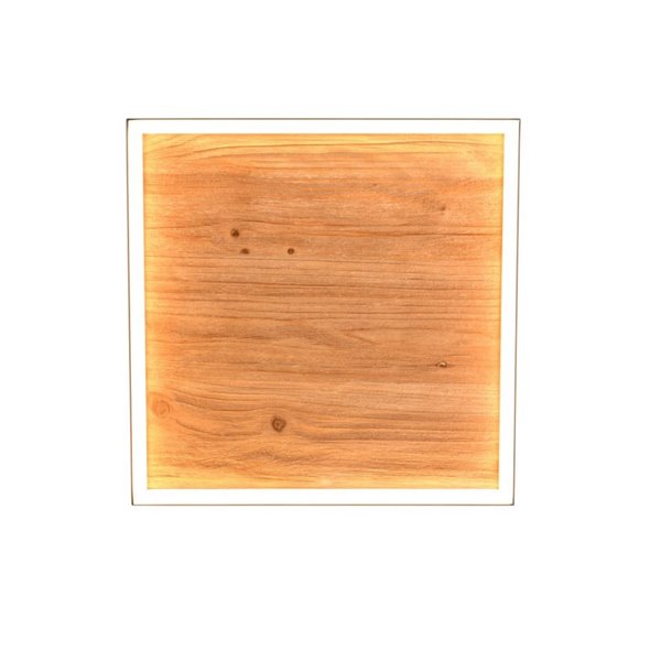 Plafón de techo LED cuadrado 45x45cm KALEA madera natural 41W 4800lm 3000K IP20