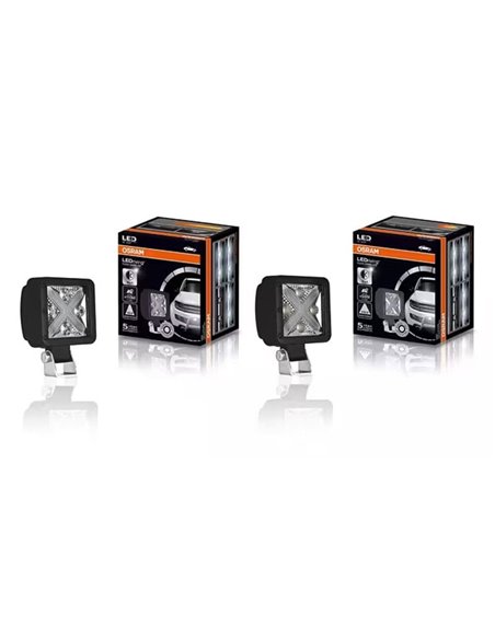 Farol de longo alcance LEDriving® CUBE MX85-SP, formato X de 13,5°, feixe de 110 m, 6000 K