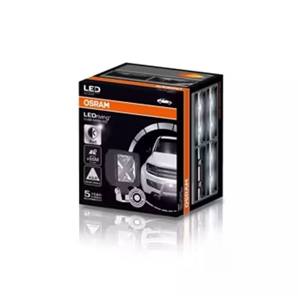 Farol de proximidade LEDriving® CUBE MX85-WD, 43,5° com alcance de 55 m, 6000 K, em forma de X, 12 V