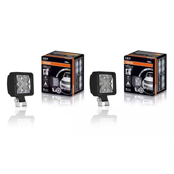 Faro de proximidad LEDriving® CUBE MX85-WD, 43,5º con alcance 55m, 6000K, en forma de ´X´, 12V