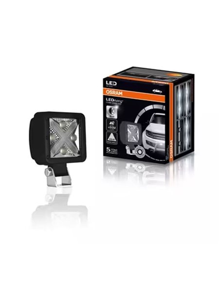 Farol de proximidade LEDriving® CUBE MX85-WD, 43,5° com alcance de 55 m, 6000 K, em forma de X, 12 V