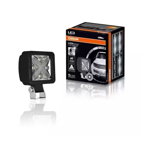Farol de proximidade LEDriving® CUBE MX85-WD, 43,5° com alcance de 55 m, 6000 K, em forma de X, 12 V