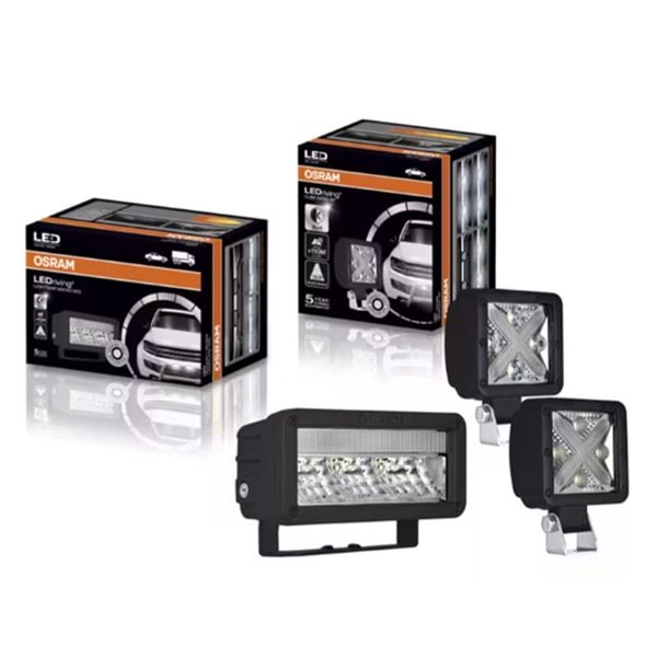 Balise de proximité LEDriving® CUBE MX85-WD, 43,5° avec portée de 55 m, 6000 K, en forme de X, 12 V