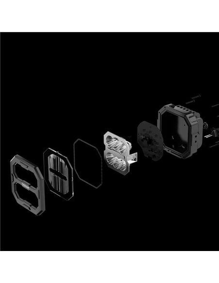 Faro LED cuadrado de proximidad LEDriving® Cube PX2500 Ultra Wide, LEDPWL 101-UW, alcance 55m, 6000K, 27W, 12/24V