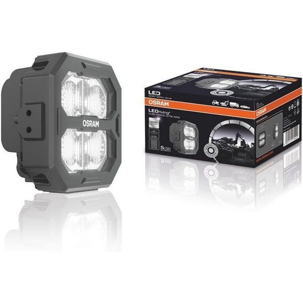 Projecteur LED de proximité carré ultra large LEDriving® Cube PX3500, LEDPWL 102-UW, faisceau 65 m, 6 000 K, 33 W, 12/24 V