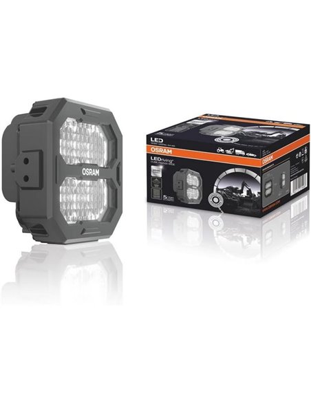 Projecteur de travail LED carré large LEDriving® Cube PX2500, LEDPWL 104-WD, faisceau de 45 m, 6 000 K, 27 W, 12/24 V
