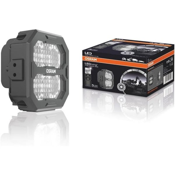Projecteur de travail LED carré large LEDriving® Cube PX2500, LEDPWL 104-WD, faisceau de 45 m, 6 000 K, 27 W, 12/24 V