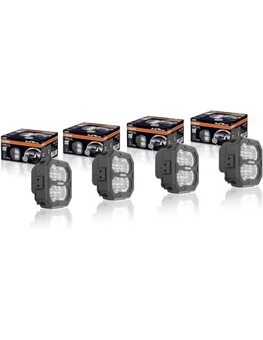 Luz de trabalho LED LEDriving® Cube PX4500 quadrada larga, alcance de 60 m, 6000 K, 45 W, 12/24 V