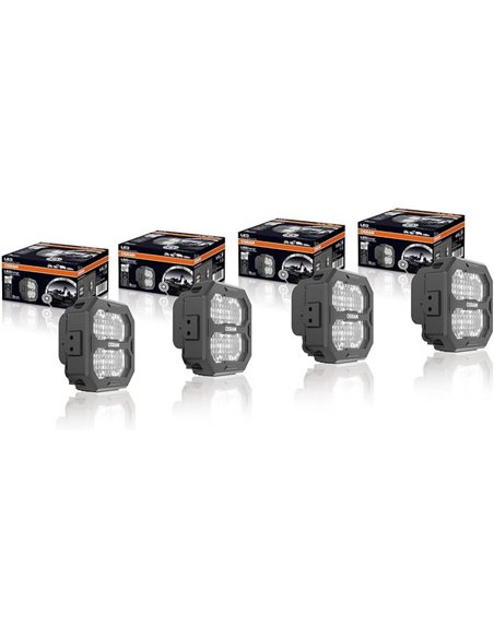 Luz de trabalho LED LEDriving® Cube PX4500 quadrada larga, alcance de 60 m, 6000 K, 45 W, 12/24 V