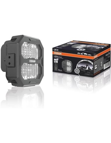 Faro de trabajo LED cuadrado LEDriving® Cube PX2500 Flood (extendido), LEDPWL 107-FL, alcance 80m, 6000K, 27W, 12/24V
