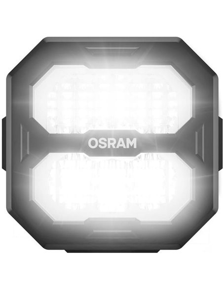 Faro de trabajo LED cuadrado LEDriving® Cube PX2500 Flood (extendido), LEDPWL 107-FL, alcance 80m, 6000K, 27W, 12/24V