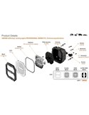 Faro de trabajo LED cuadrado LEDriving® Cube PX3500 Flood (extendido), LEDPWL 108-FL, 6000K, 33W, 12/24V