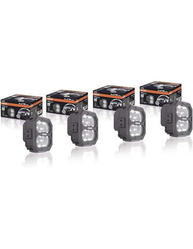 Luz de trabalho LED LEDriving® Cube PX3500 Flood (extendida) quadrada, LEDPWL 108-FL, 6000K, 33W, 12/24V