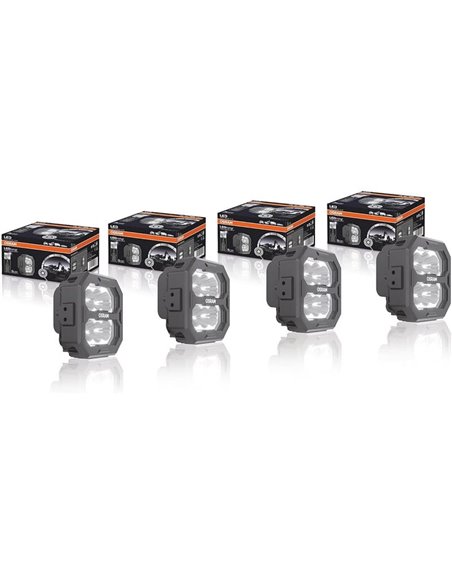 Faro de trabajo LED cuadrado LEDriving® Cube PX3500 Flood (extendido), LEDPWL 108-FL, 6000K, 33W, 12/24V
