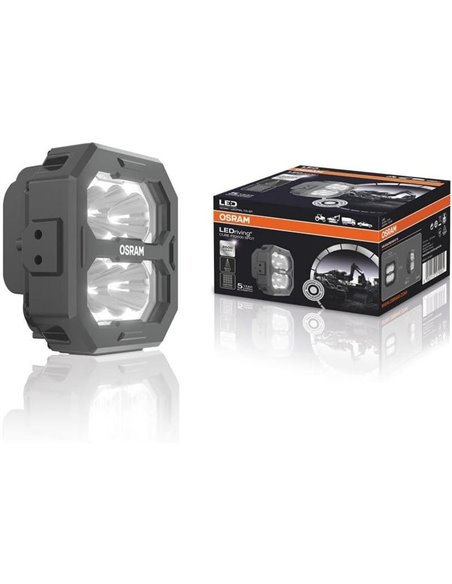 Farol LED de longo alcance LEDriving® Cube PX2500 Spot (concentrado), LEDPWL 110-SP, 6000K, 27W, 12/24V