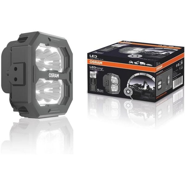 Faro LED largo alcance LEDriving® Cube PX2500 Spot (concentrado), LEDPWL 110-SP, 6000K, 27W, 12/24V