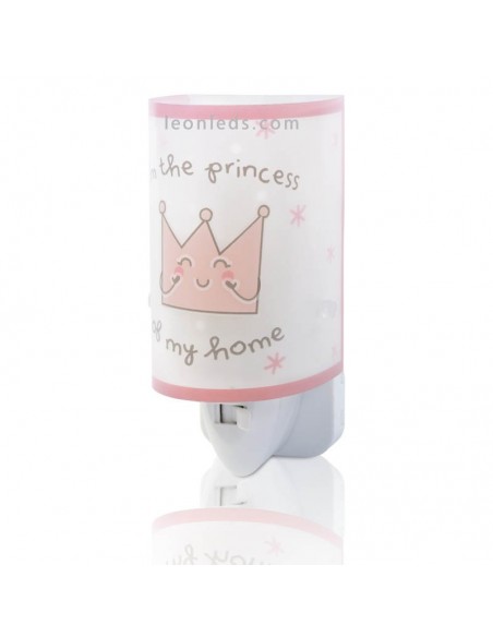 Luz Quitamiedos LED infantil para enchufe Rosa Prince & Princess 92831 | LeonLeds Iluminación Infantil